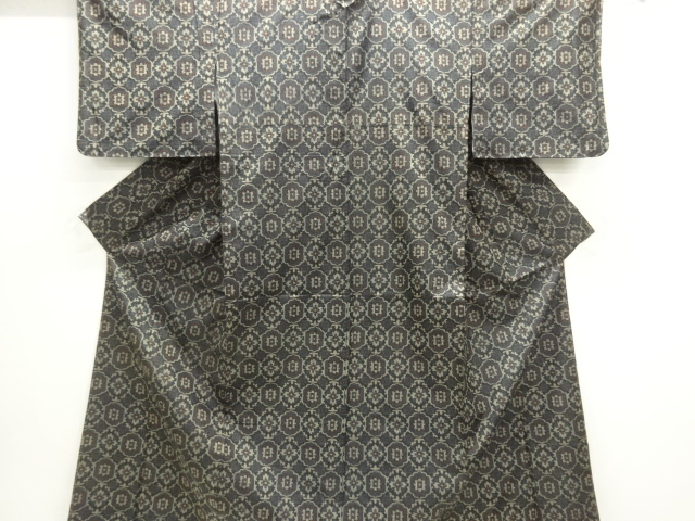 JAPANESE KIMONO / UNUSED NISHIJIN DENSHO TSUMUGI / ENSEMBLE / WOVEN FLOWER 